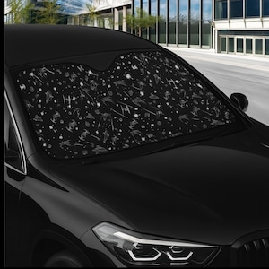 Starship Car Sun Shade Windshield Heat Protector Sci Fi Dashboard Cover Cool Car Gift for Star Fans