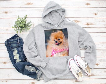 Custom Sweatshirt, Dog Mom Sweatshirt, Dog Mom Hoodie, Dog Mom Gift, Dog Lover Hoodie, Custom Photo Hoodie, Custom Sweatshirt,Photo Hoodie