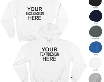 Custom Champion Hoodie, Photo Hoodie, Custom Sweatshirt, Unisex Custom Hoodie, Photo Hoodie, Personalized Hoodie, Picture hoodie,Custom Text