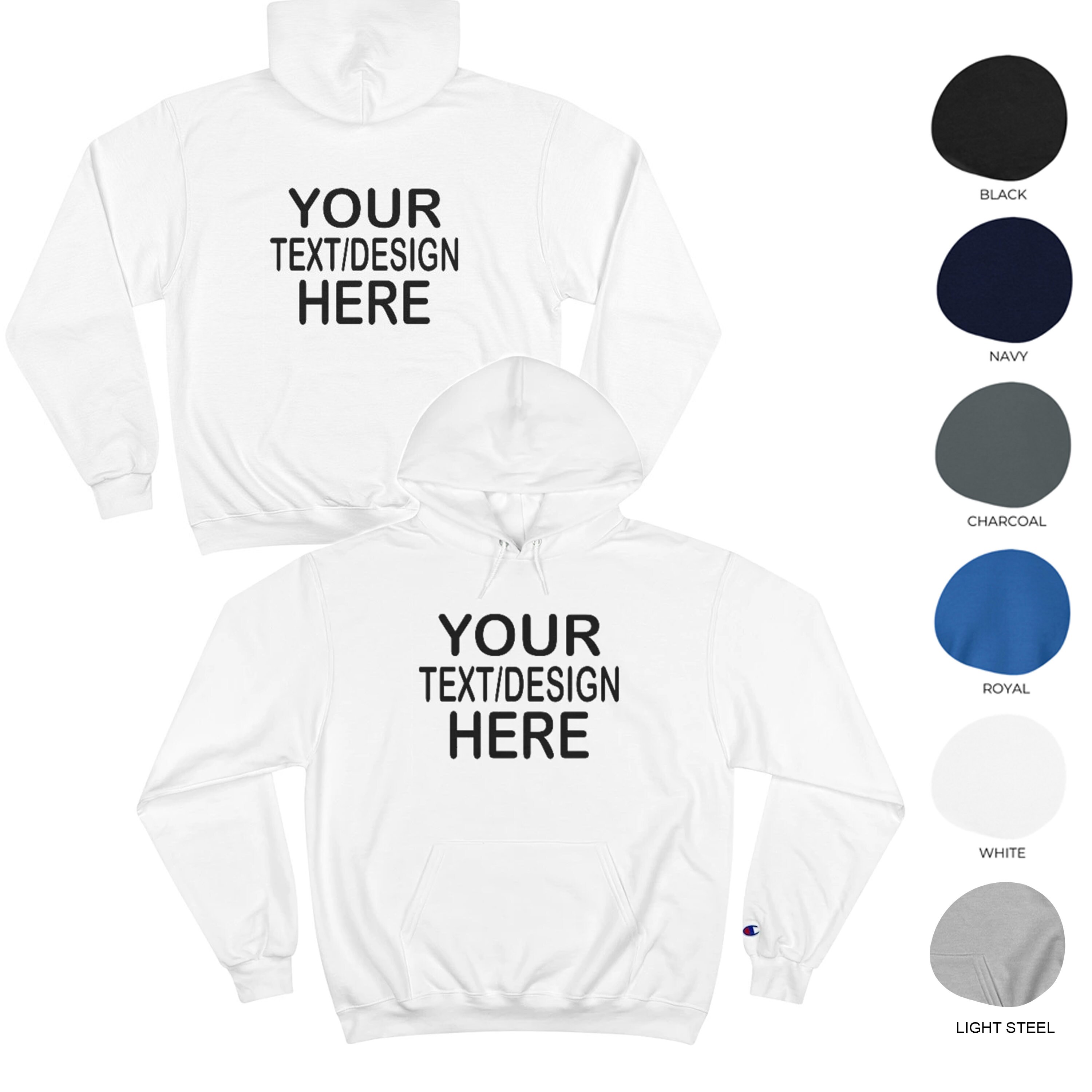 Custom Champion Hoodie Photo Hoodie Custom Sweatshirt Unisex Custom Hoodie Photo Hoodie Personalized Hoodie Picture Hoodie custom Text Etsy