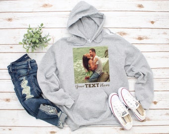 Premium Custom Photo Hoodie, Custom Sweatshirt, Unisex Custom Hoodie, Photo Hoodie, Personalized Hoodie, Picture hoodie, Custom Text Hoodie,