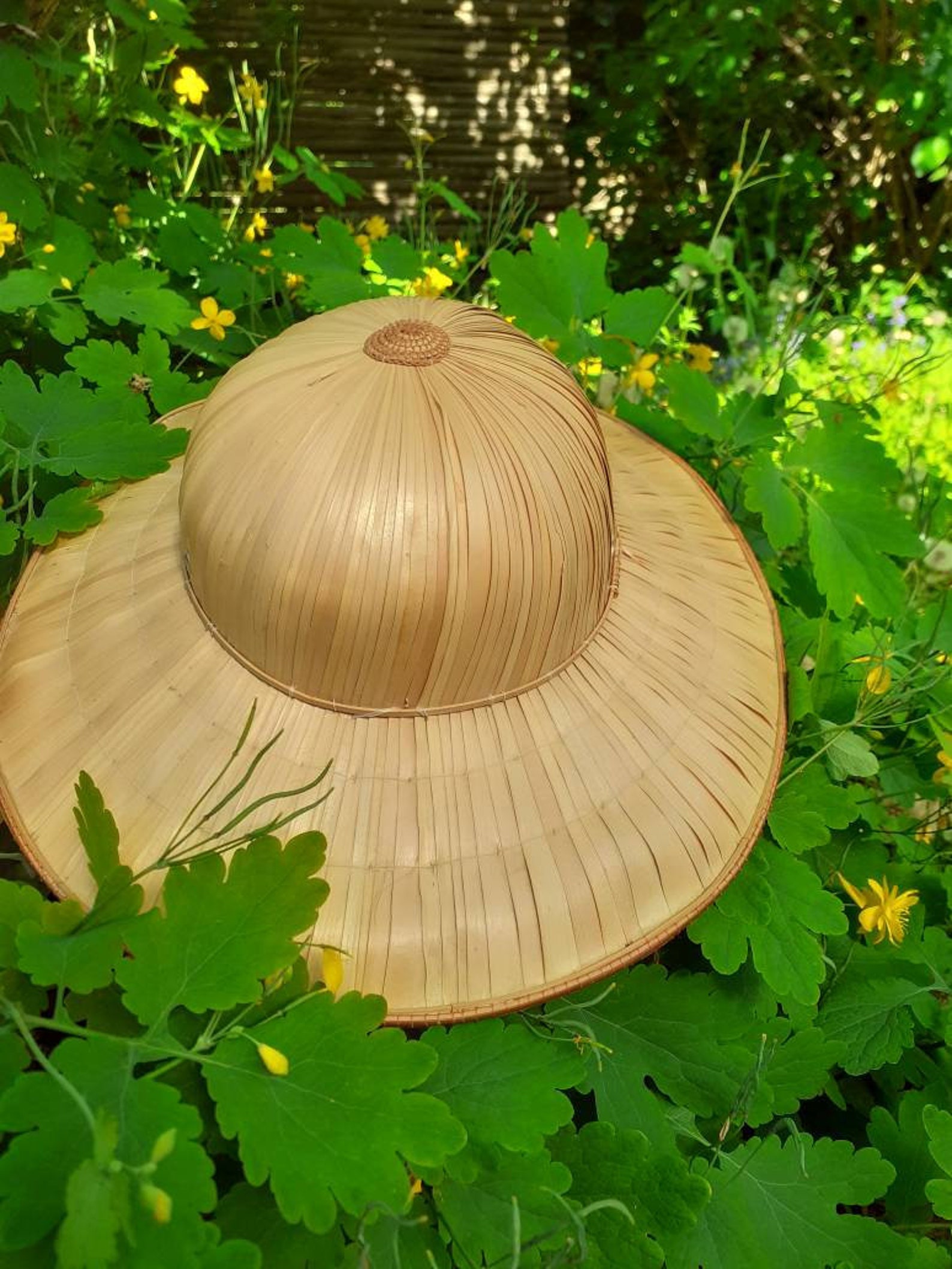 Sun Hats Rare Outdoor Bamboo Hat Sun Protection Straw Hat Etsy