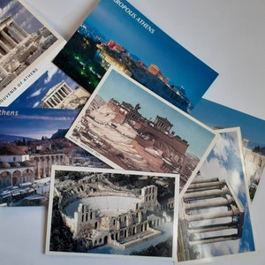 Ansichtkaarten Oud Griekenland, Parthenon, Akropolis-kaarten, Monastiraki, Zeustempel van Athene, Verzamelitems, zonder cadeauverpakking