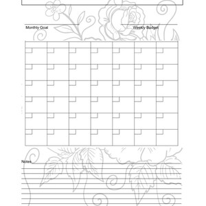 Blank Calendar Printable Download - Etsy