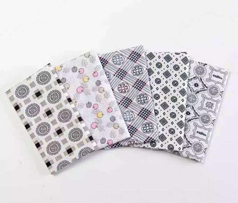 5 piece Fabric Bundle Black & White Layer Cake Bundle 100 Etsy
