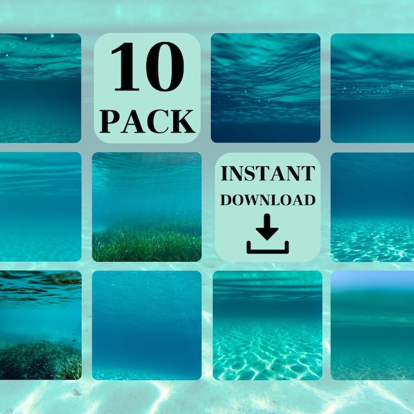 Instant Download 10 Images Pack Wallpaper Photoshop Underwater Photography