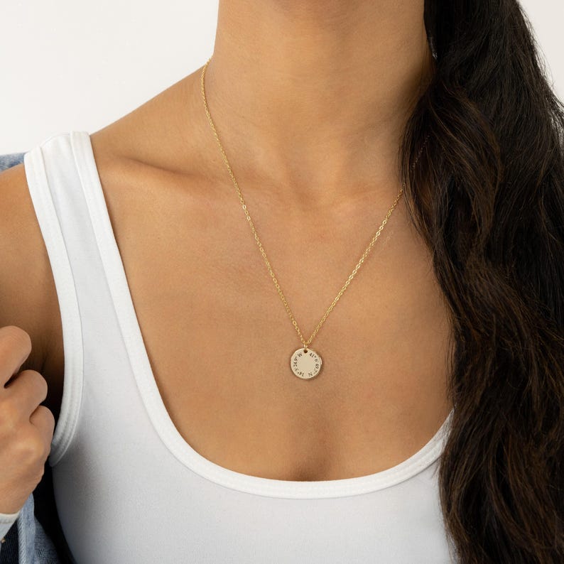 Coordinate necklace, custom coordinates, gps coordinates, travel necklace, latitude longitude, teacher gifts, gift for her, graduation gift, wanderlust jewelry, long distance gift, moving away gift, best friend necklace, custom gift
