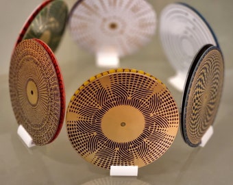6 x 10cm Scalar Wave Energy Disc Holders - Present, orient and mix your discs (without discs)