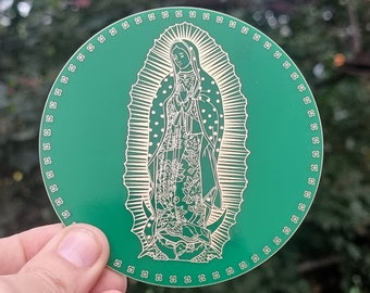 Disque Notre-Dame de Guadalupe à 2 faces, or/cuivre