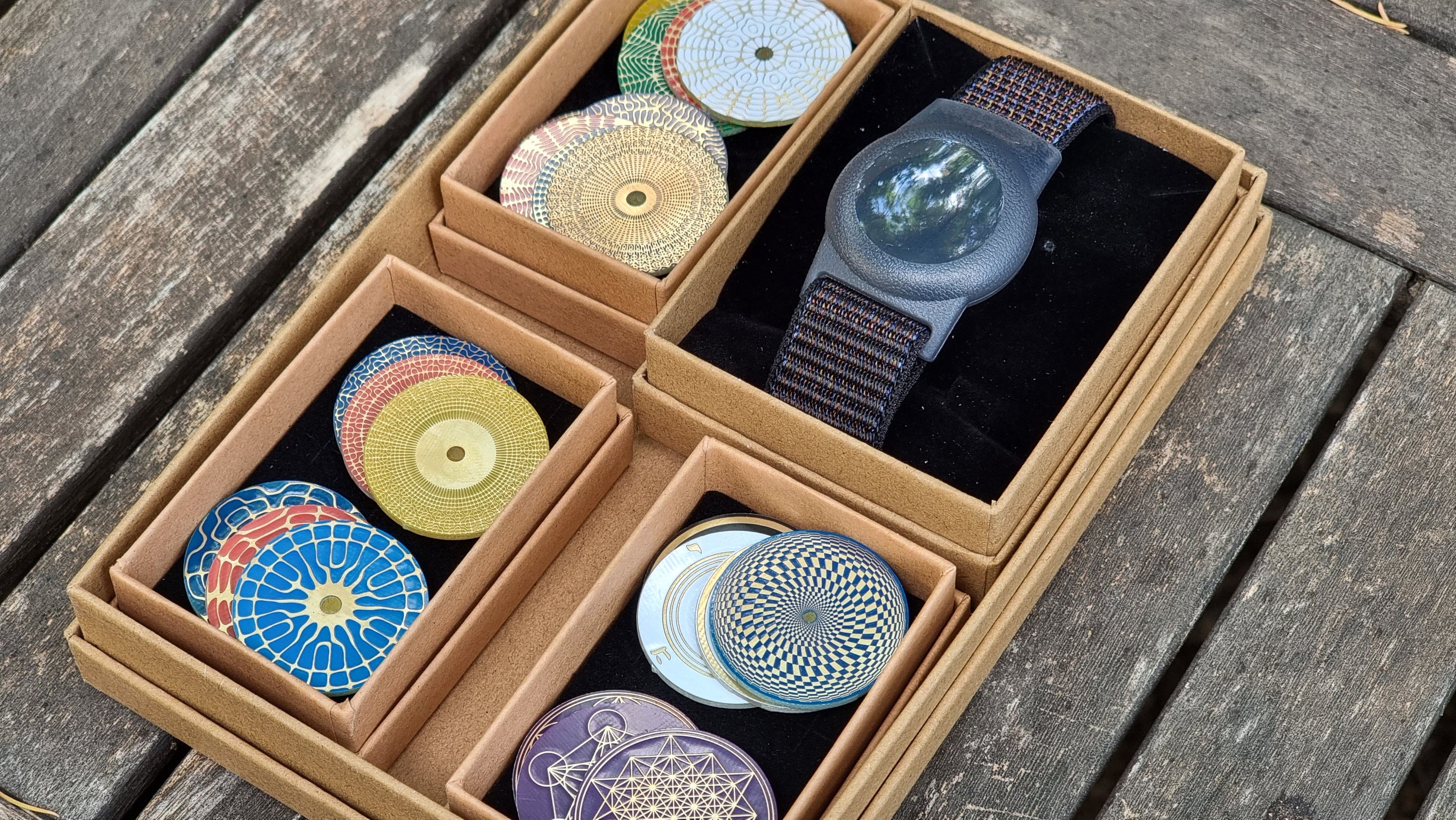 Multi-kit 22 Mini-discs – Antenne Tesla, ésotérisme, Or Plaqué, Neuf