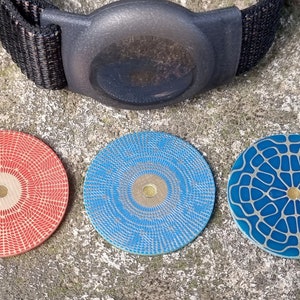 Kit D, 3 Cymatique Respir-disc, Thymos-disc, Schumann harmonics discs for energy bracelet (bracelet not supplied)