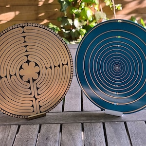 2 inclined supports for 20 cm scalar wave energy discs - present, orient and mix your discs (without the discs)