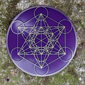 Metatron's Cube Disc and 2-sided flower of life V2.0, gold/copper passive transmitter of scalar waves, protection and energization image 5