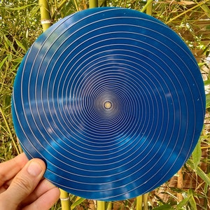 Disc 20 cm energizing / soothing 12 spirals, Gold plated and beeswax - Lakhovsky antenna, scalar wave transmitter