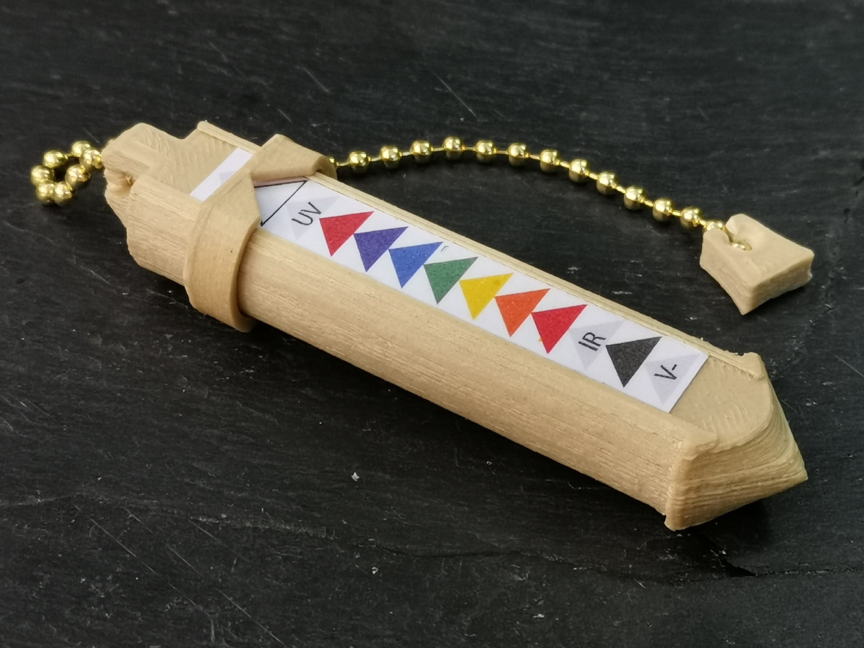 Adjustable dowsing pendulum, 3D wood weighted with 7 balls - medical dowsing and geobiology