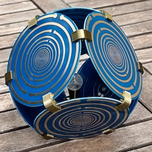 Lakhovsky Universe Cube/Solar System 11cm with Crystal Sphere - Environmental Rebalancing, Passive Scalar Wave Emitter
