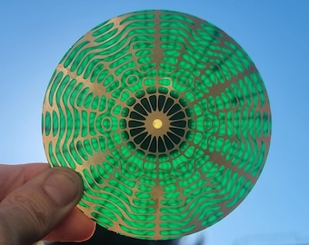 Płyta cymatyczna Schumann Harmonics 20,8 Hz / 27,3 Hz - 2 strony, złoto / miedź, wosk pszczeli