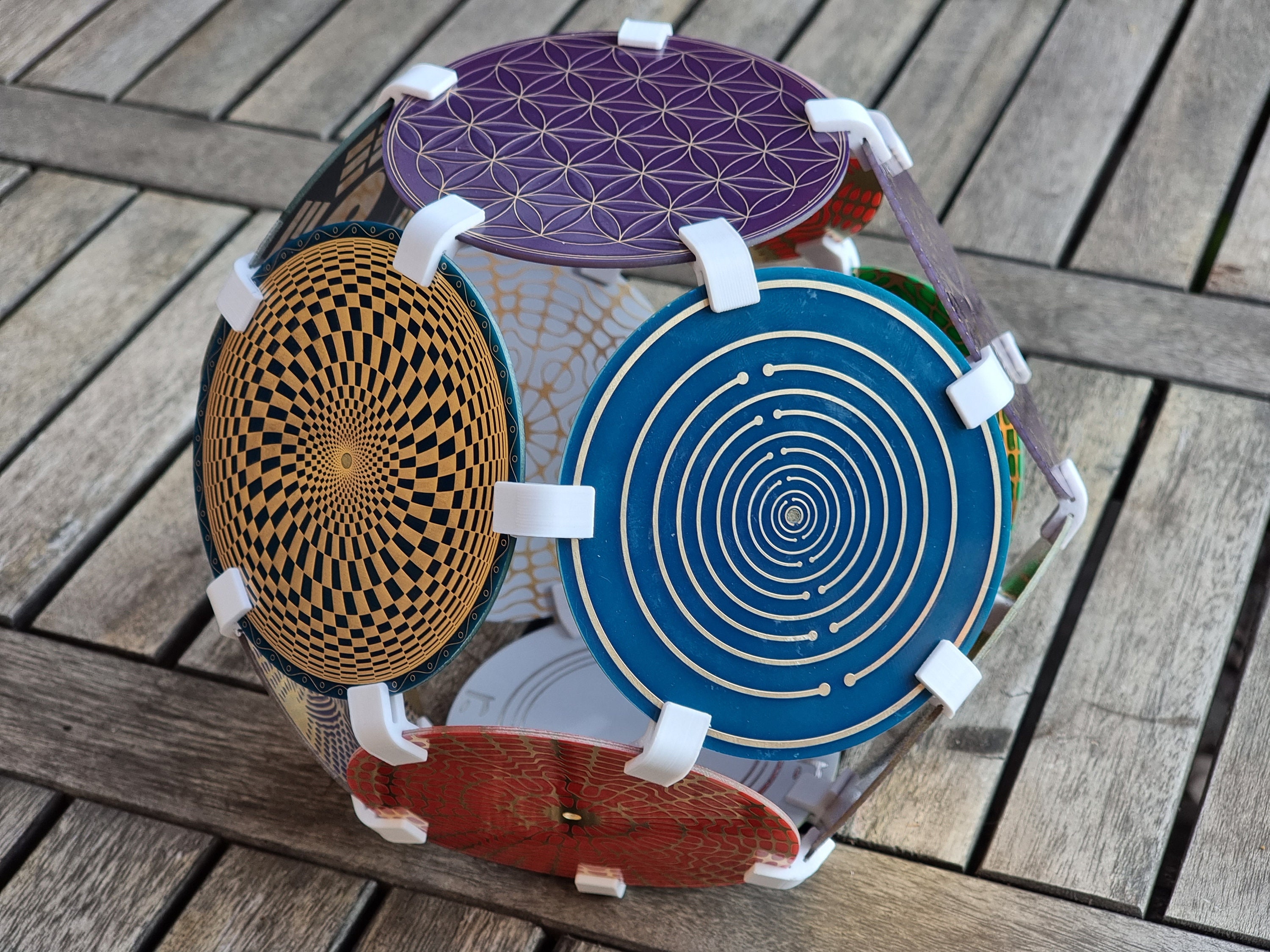 30 Connecteurs Pour Dodécaèdre, L'assemblage de 12 Disques 10 cm