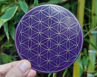 2-sided flower of life disc, gold/copper - passive emitter of scalar waves, rebalances and revitalizes