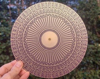 20 cm Cymatic 528 Hz disc - New Version - DNA repair. Sacred Frequency - 2-sided, gold/copper, beeswax