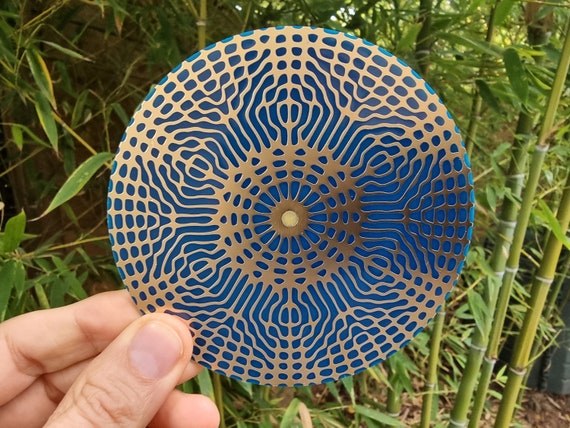 Cymatic Disc 639 Hz Emotions / Connection 2-sided, Gold / Copper