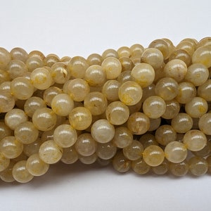 quartz rutile dorée perles 6 & 8mm fils de 22 à 60 pierres naturelles image 2