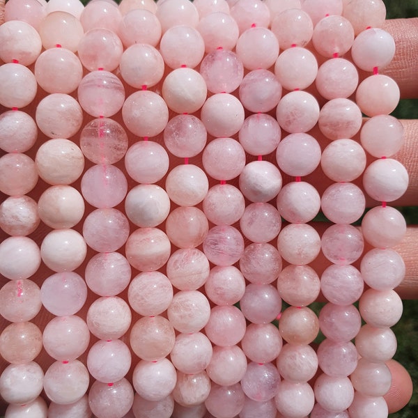 pink morganite 22 to 60 natural pearls 6 and 8mm