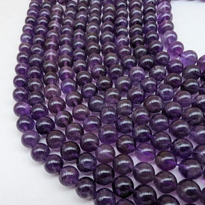 amethyst beads 6 8 and 10mm threads of 16 to 60 natural stones image 1