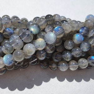 labradorite 6mm & 8mm fils de 22 à 60 pierres naturelles image 4