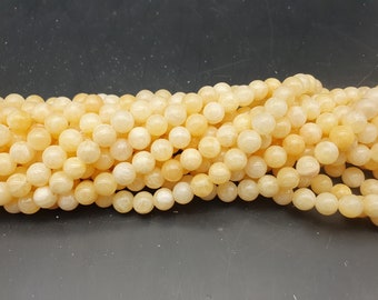 calcite jaune  22 à 60 perles naturelles 6 et 8mm