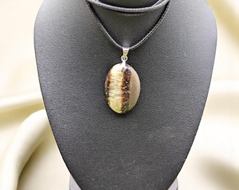 Pendentif En Septaria Naturel - 59 Carats, Cabochon, Pierre Du Maroc - Ref AQ43