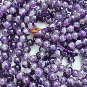 amethyst chevron beads 6 & 8mm threads of 22 to 60 natural stones image 3