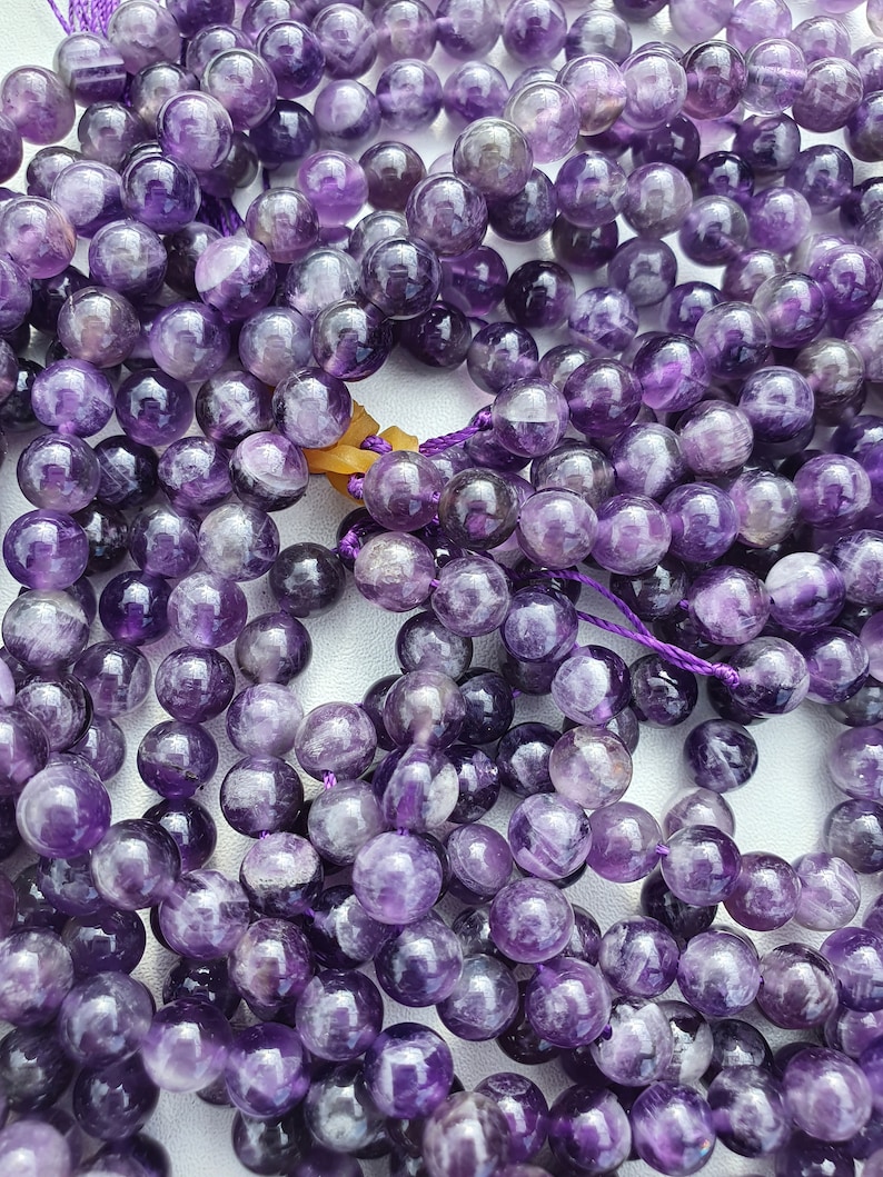 amethyst chevron beads 6 & 8mm threads of 22 to 60 natural stones image 3