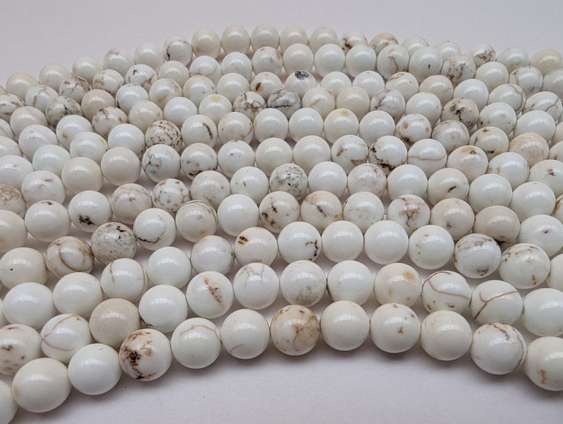 magnésite perles 6mm et 8mm fils de 22 à 60 pierres naturelles image 1