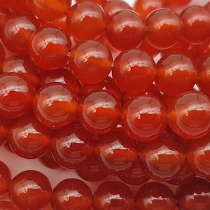 carnelian beads 6mm & 8mm threads of 22 to 60 natural stones
