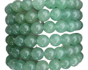 bracelet aventurine green pearls 8mm