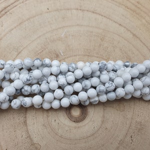 howlite 6mm & 8mm fils de 22 à 60 pierres naturelles image 3