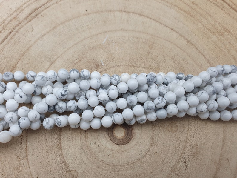 howlite 6mm & 8mm fils de 22 à 60 pierres naturelles image 3