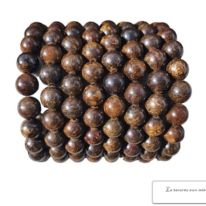 bracelet bronzite pearls 8mm