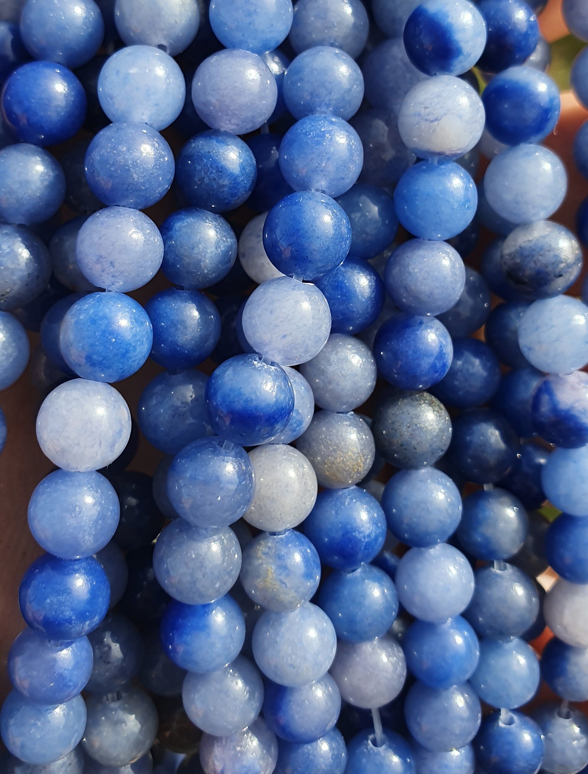 Blauwe Aventurijn kralen 6mm & 8mm strengen van 22 tot 60 natuurlijke stenen