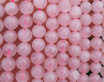 rose quartz beads 4- 6-8-10 and 12mm threads of 22 to 90 natural stones