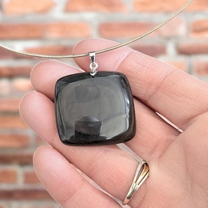 celestial eye obsidian pendant natural stone