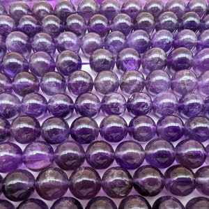 amethyst beads 6 8 and 10mm threads of 16 to 60 natural stones image 2