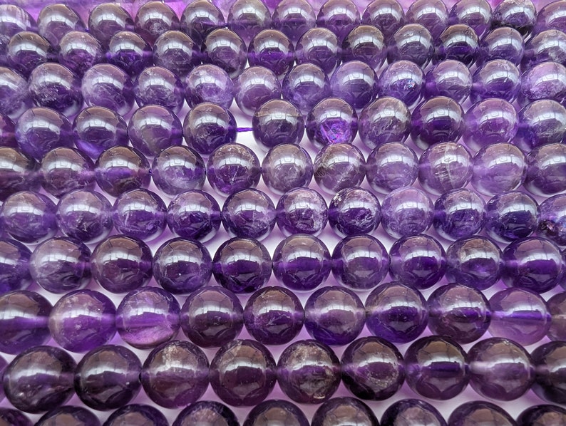 amethyst beads 6 8 and 10mm threads of 16 to 60 natural stones image 2