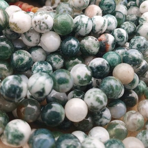 agate arbre perles 6 8 et 10mm fils de 16 à 60 pierres naturelles image 2