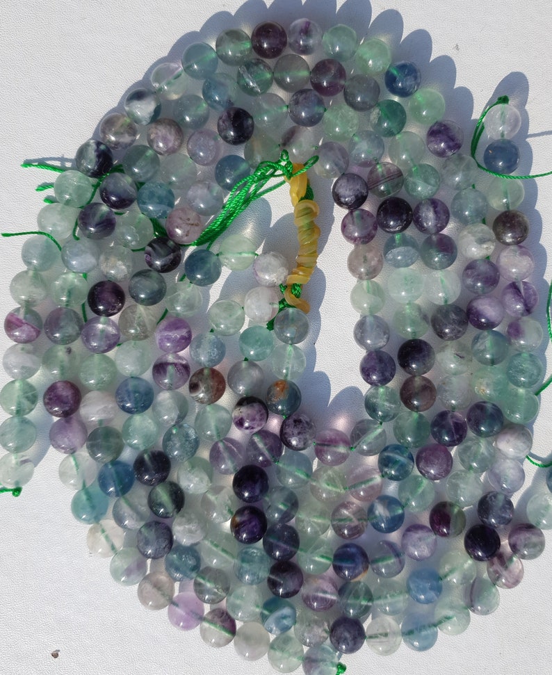 fluorite arc en ciel perles 6mm 8 et 10mm fils de 16 à 60 pierres naturelles image 6