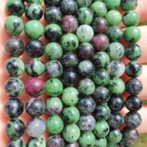 zoisite - ruby beads 6mm & 8mm threads of 22 to 60 natural stones