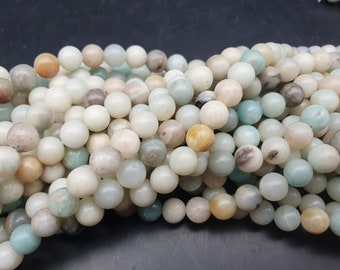 amazonite multicolore 6mm & 8mm fils de 22 à 60 pierres naturelles