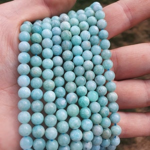 amazonite from Russia 22 to 60 natural pearls 6 and 8mm