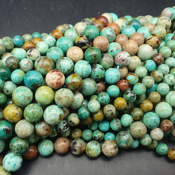 turquoise du Pérou top qualité 22 à 60 perles naturelles 6 et 8mm